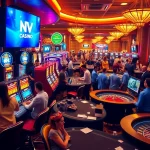 Experience the excitement of NV Casino with vibrant games, slot machines, and professional gambling action.