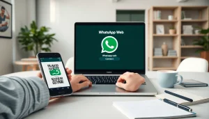 在现代工作空间中，使用笔记本电脑上的 WhatsApp Web 的活跃用户。