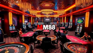 MM88 players celebrating a win at a vibrant casino table with excitement and luxury.