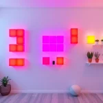 Nanoleaf Block Test showcases vibrant modular light panels and functional decor in a modern room.