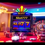 Play exciting Slot777 games with vibrant visuals in a luxurious casino setting.