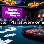 Bester Plagiatsprüfer online featured as a digital screen in a vibrant casino scene with poker table and roulette wheel.