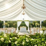 Experience Wedding Tent Chair & Table Rentals with elegantly arranged outdoor setups.