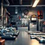 Using Stahlwille tools, a mechanic organizes a professional workshop with precision and care.