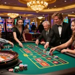 situs slot thailand offers thrilling gameplay on a roulette table with vibrant casino atmosphere