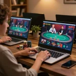 Player enjoying SC88 online casino gaming with live dealer, enhancing responsible gaming experience.