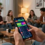 Man88 user engaging in dynamic sports betting action on smartphone.