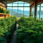 Visitez Club Cannabis Costa Brava avec des plantes luxuriantes et un cadre naturel serein.