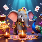 Experience vibrant gaming action at 78wintl with a captivating 3D illustration featuring an elephant and exciting slots.