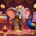 Engage with keonhacai 55 through this vivid illustration showcasing a winning casino atmosphere filled with vibrant slot elements.