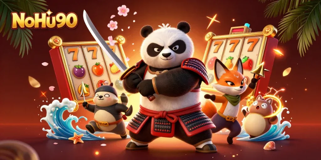 Experience thrilling gameplay with NoHu90 as characters engage in epic casino adventures.
