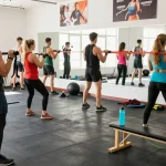 Erfolgreiche Trainingseinheit im Anabolika Shop Deutschland mit Bodybuildern, die Gewichte heben und motiviert sind.