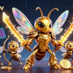 Join sbobetv for an exhilarating betting experience with golden hornets and crypto coins lighting the way.
