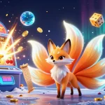 eviz brings dynamic casino excitement with a colorful fox spirit amidst jackpots and gaming elements.