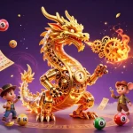 Experience the excitement of online casino real money Australia with a vibrant 3D illustration featuring a golden dragon and casino elements.