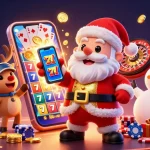 Spin and win with Fun88's festive casino illustration featuring Santa and friends!