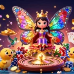 Experience the vibrant world of credit card casino gaming with colorful characters and thrilling game elements.