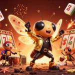 Experience excitement with RR88's electrifying casino scene featuring vibrant game elements.