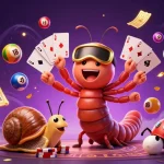 Experience thrilling online casinos Australia with cartoon characters celebrating huge wins with games.