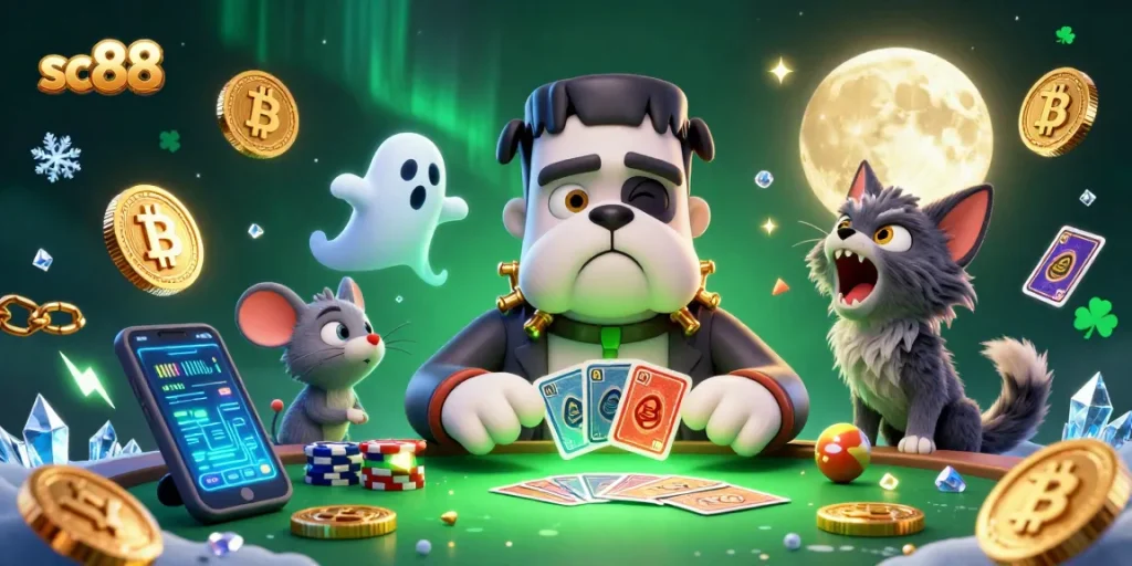 Engage in thrilling casino action at sc88, featuring a monster showdown with Bitcoin elements