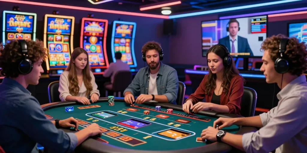 Exciting online gaming experience at credit card casinos featured on https://lctltd.co.uk showcasing diverse players engaging with games in a vibrant casino atmosphere.